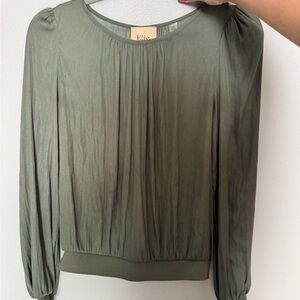 Ellie Sage Green Blouse for Women